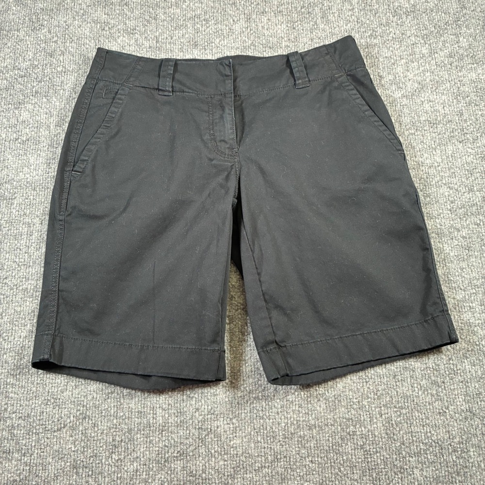 Vineyard Vines Chino Shorts Womens 00 Black Cotton Twill 9in Inseam